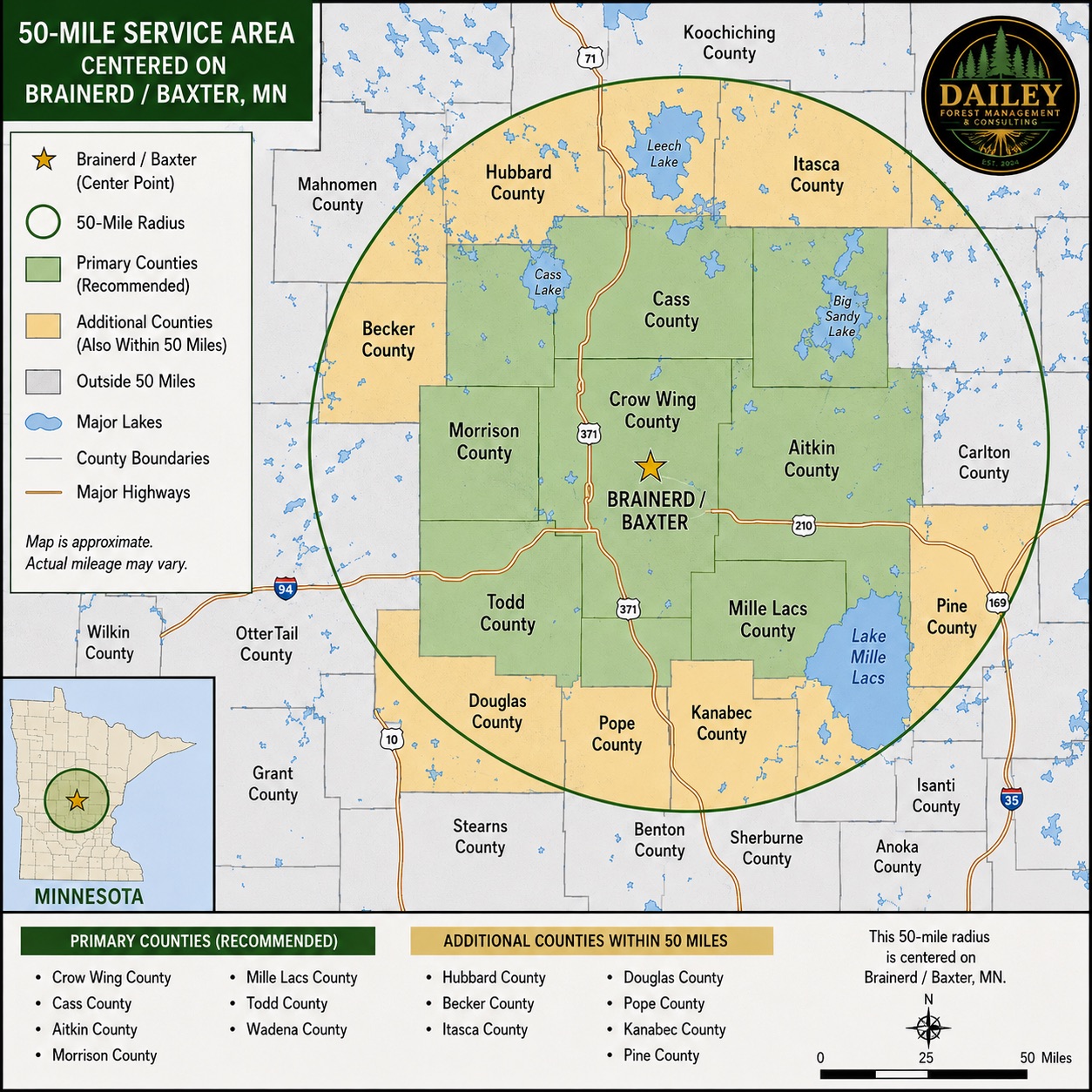 Service area map